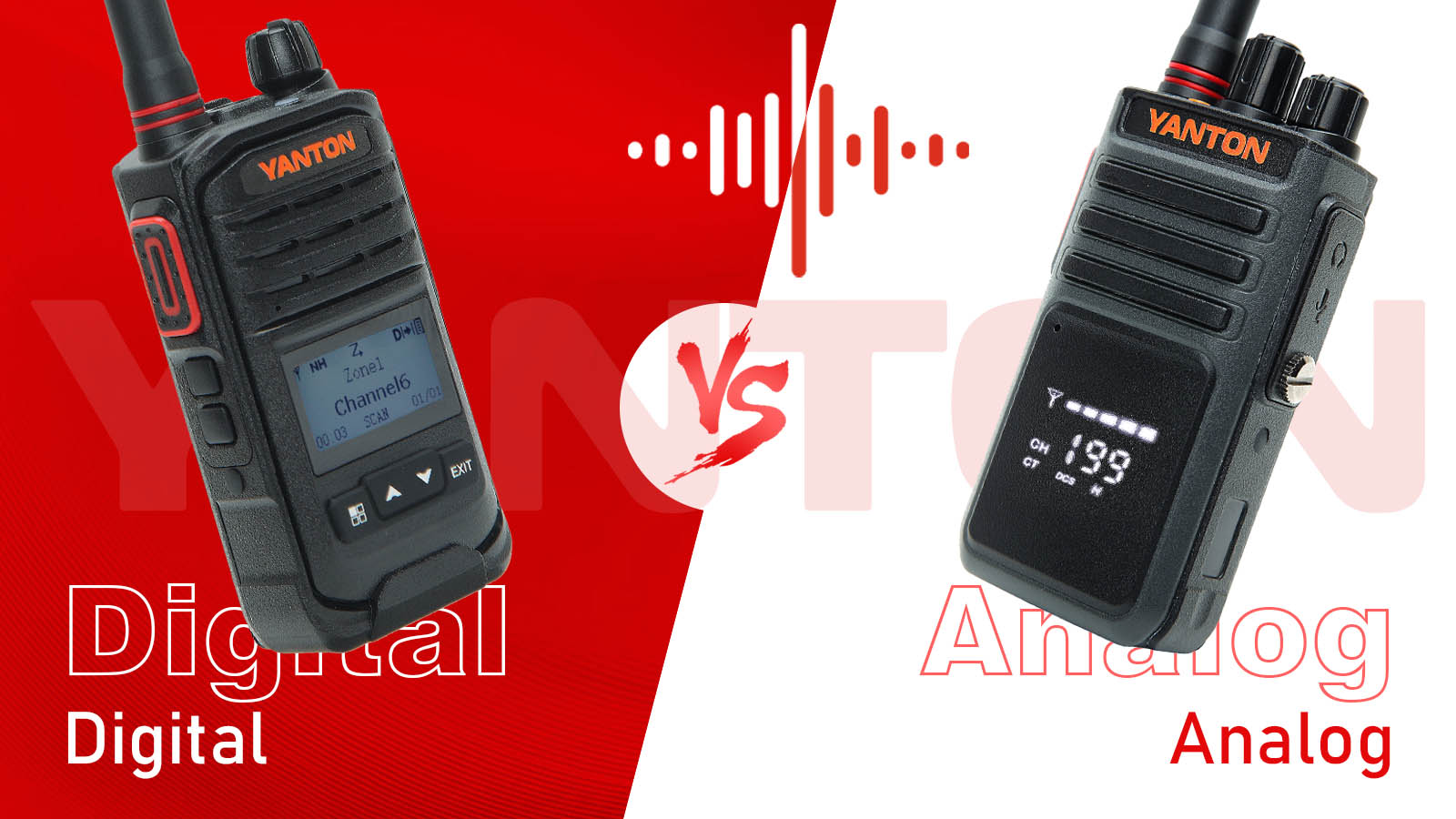 Qual é a diferença entre rádio bidirecional analógico e digital?