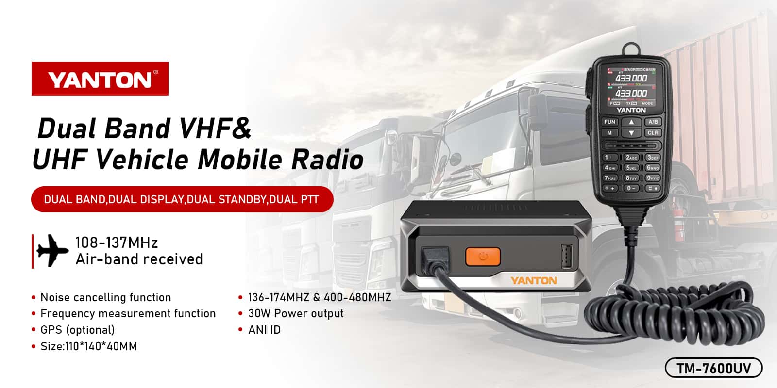 TM-7600UV: Rádio Móvel de Longo Alcance e Banda Dupla